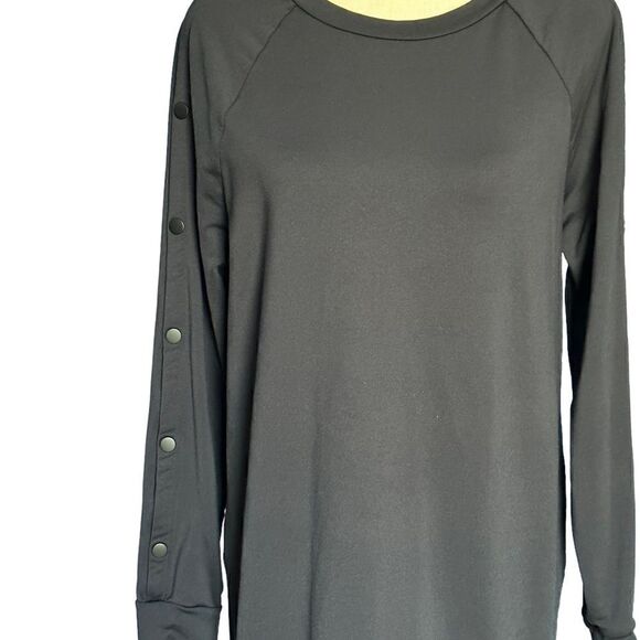 Athleta Black Snappy Sweatshirt  Dress | Size S - Picture 9 of 11